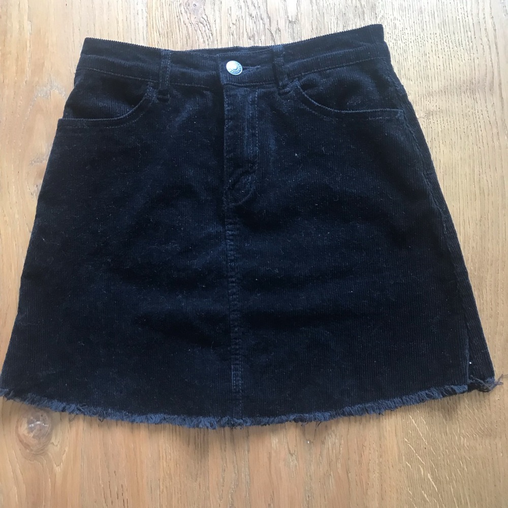 black corduroy skirt